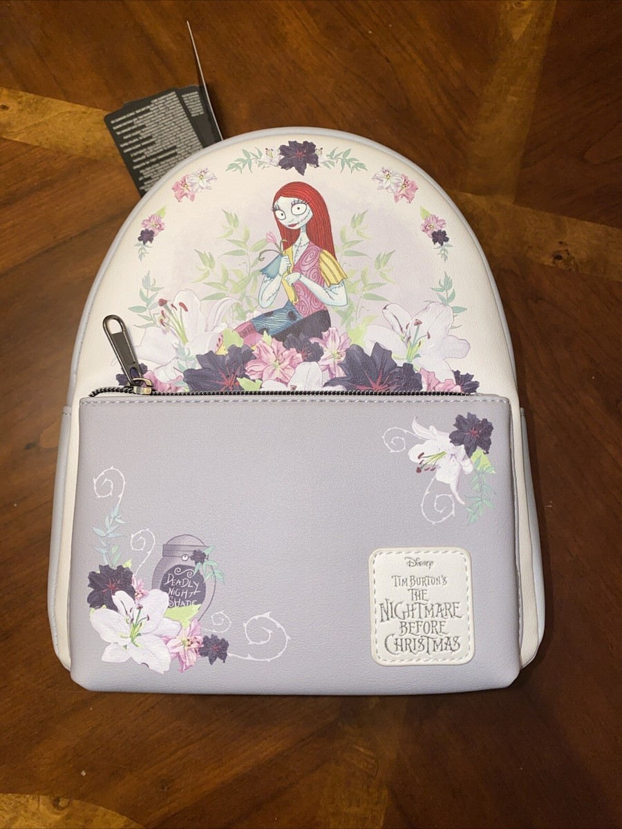 Loungefly The Nightmare Before Christmas Sally Floral Mini Backpack - White Loungefly Disney The Nightmare Before Christmas Jack & Sally  main image 3