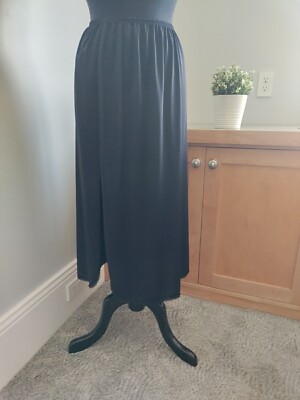 knee length dresses for ladies Black Slip Skirt  BLANK