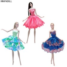 3pcs Random Ballet Dress For 11.5" Girl Doll Clothes Evening Dresses Outfits 1/6