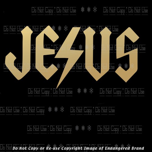Jesus AC/Dc bolt Text Christian church sticker decal | eBay