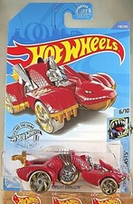2020 Hot Wheels #178 Street Beasts 6/10 KNIGHT DRAGGIN' Red w/Gray Whl Gld RA Sp