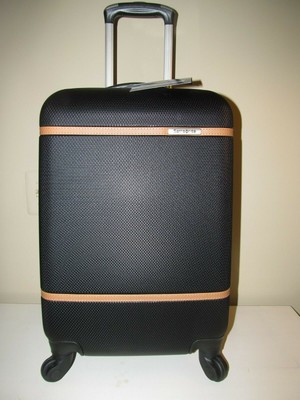 Samsonite Expandable Carry On Spinner Black With British Saddle