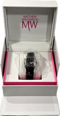 NEW Matthew Williamson Ladies Crystal Set Black Leather Strap Watch LSM33001-04 Matthew Williamson Ladies Crystal Set Black Leather Strap  main image 4