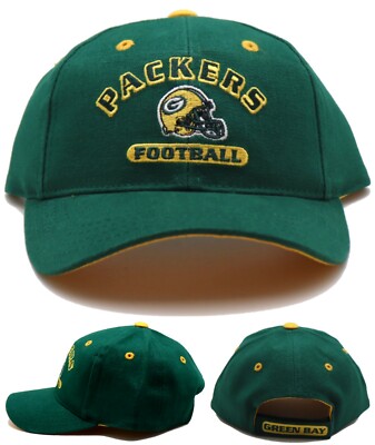 Green Bay Packers New Toddler Youth Arch Helmet Football Green Gold Era Hat Cap