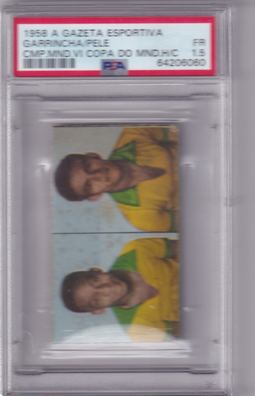 1958 A Gazeta Esportiva Garrincha Pele Rookie World Cup PSA 1.5