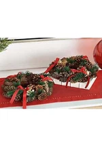 Ebenezer & Co. Set of 2 Pinecone & Greenery Candle Rings