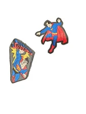 2 superman iron on patchs