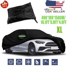 For Mercedes-benz Full Car Cover Uv Snow Dust Rain Resistant Protection Black