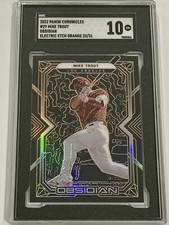 2022 Panini Chronicles #29 Mike Trout Obsidian SGC 10 Electric Etch Orange /31
