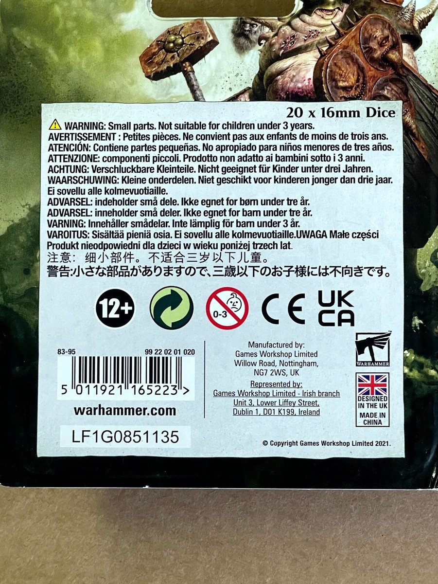 Warhammer Age of Sigmar / 40k 40000 - Maggotkin Dice Set - Würfel