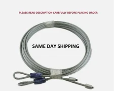 Garage Door Cables for Torsion Spring Doors 7',8',9',10',11',12',14' High Doors
