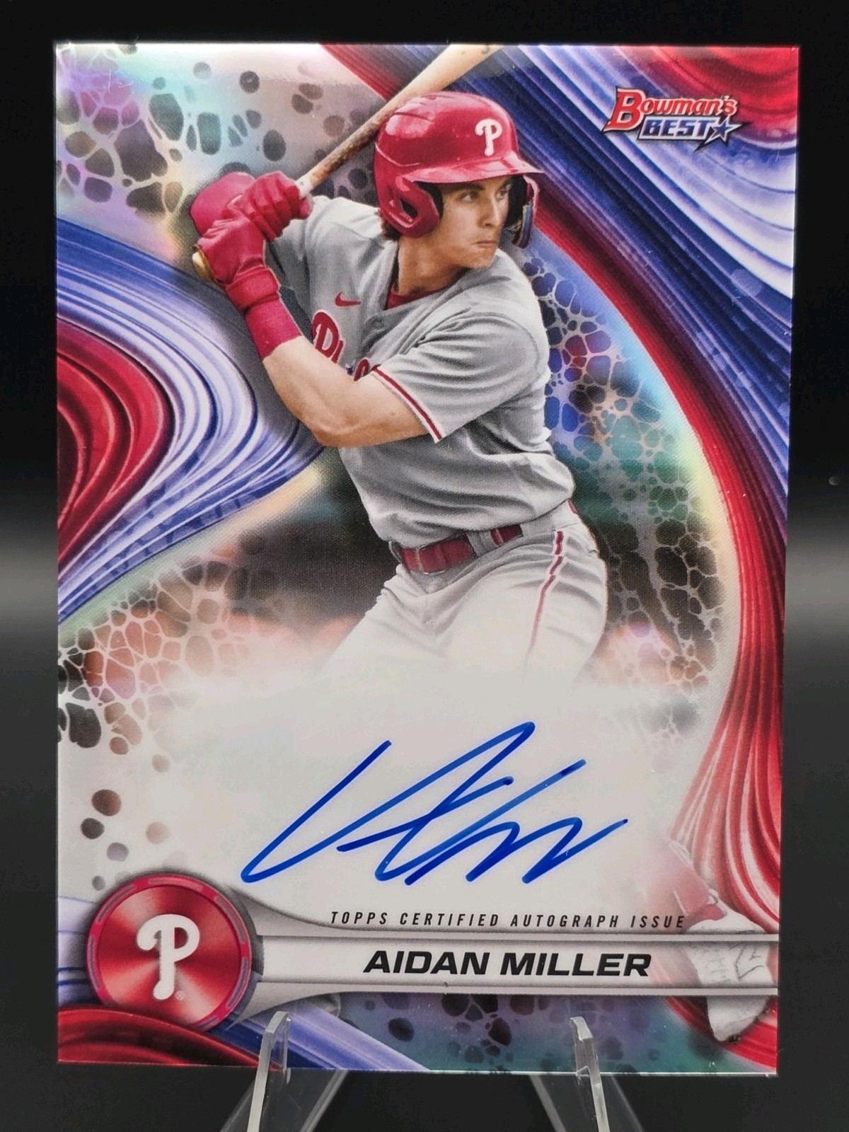 Aidan Miller Best of 2024 Prospect Refractor Auto Bowman's Best #B24-AM Phillies
