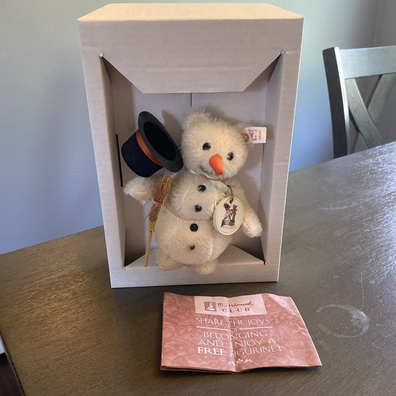 STEIFF SNOWMAN BEAR NEW ? 7 INCH 1999 FIRST ISSUE GOEBEL MJ HUMMEL JOINTED
