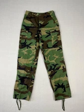 US Army Military Pants Mens 27x32 Woodland Camo Cargo Trousers 8415-01-390-8943