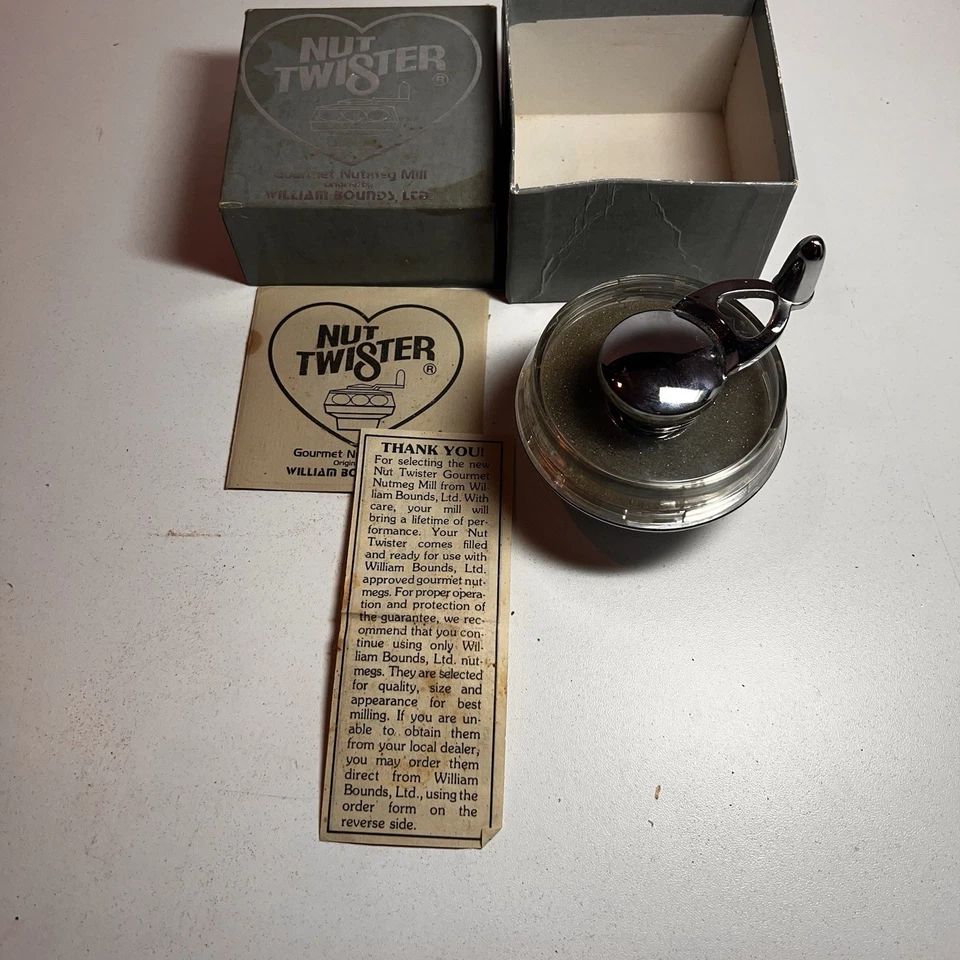 William Bounds винтажная мускатная мельница терка орех твистер хром США - Изображение 3 из 4