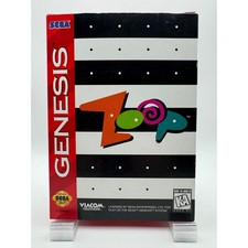Zoop (Sega Genesis) CIB Complete Cardboard Box Edition Tested Great Shape Viacom