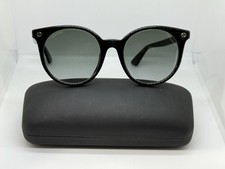 GUCCI GG0091S 001 Women's Round Black Sunglasses Black/Grey Gradient  52-20 140