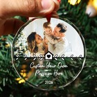 Photo Christmas Ornament – Personalized Glass Gift for Couple, Pet & Family