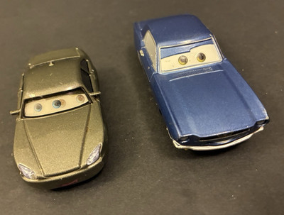 Disney Pixar Cars Lot of 2 Bob Cutlass, Brent Mustangburger Annoucers