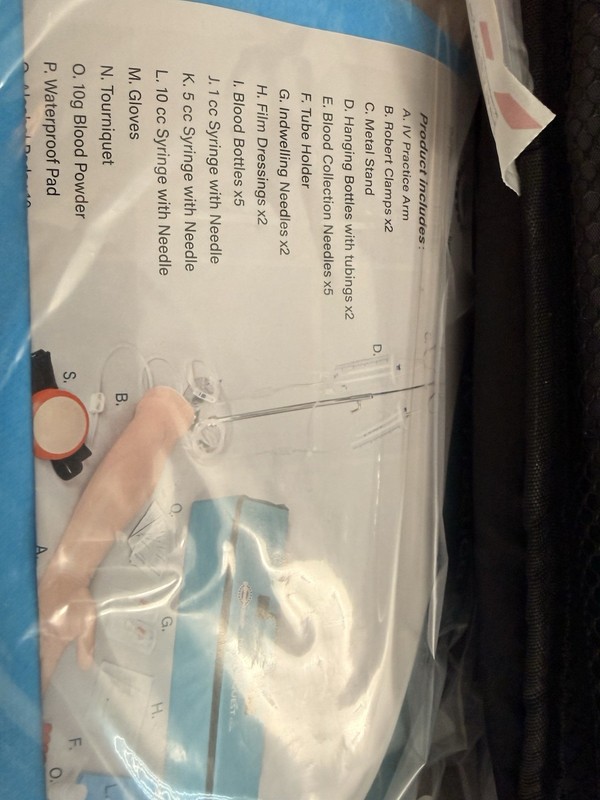 Phlebotomy Practice Kit, IV Practice Arm with Veins, Blood Draw & Venipunctur...
