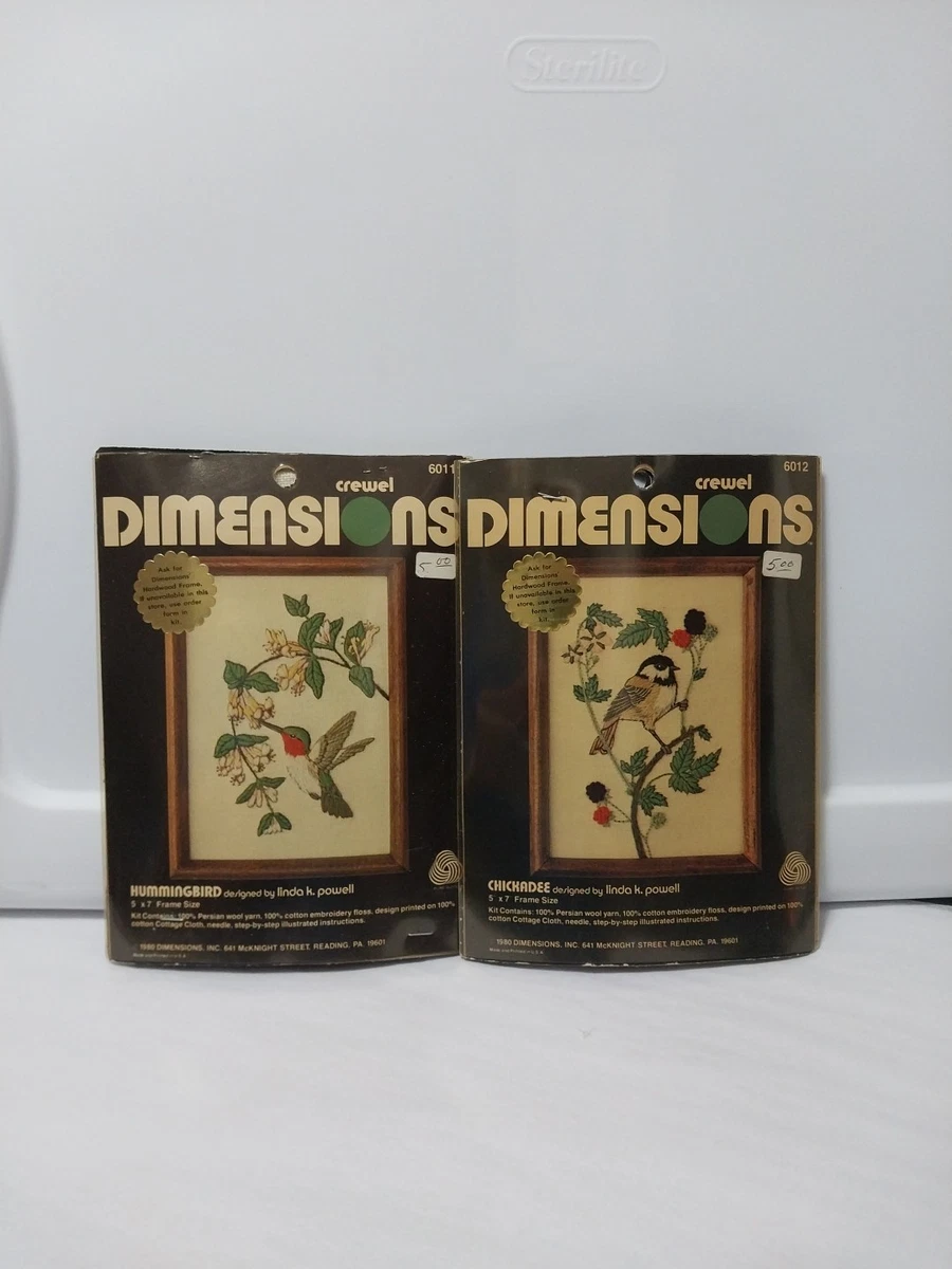 Crianças crescem kit de bordado vintage NIP Dimensions Crewel 1206 feito nos EUA - Portugal