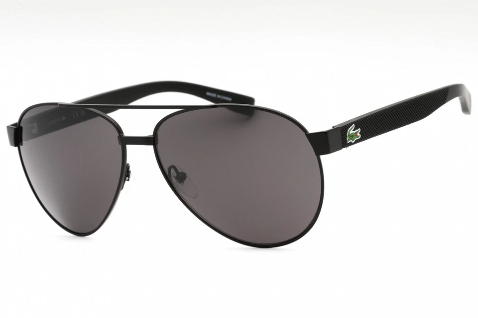 Gafas de sol LACOSTE L185S 001 marco negro mate lentes grises 60 mm Foto 3 de 4