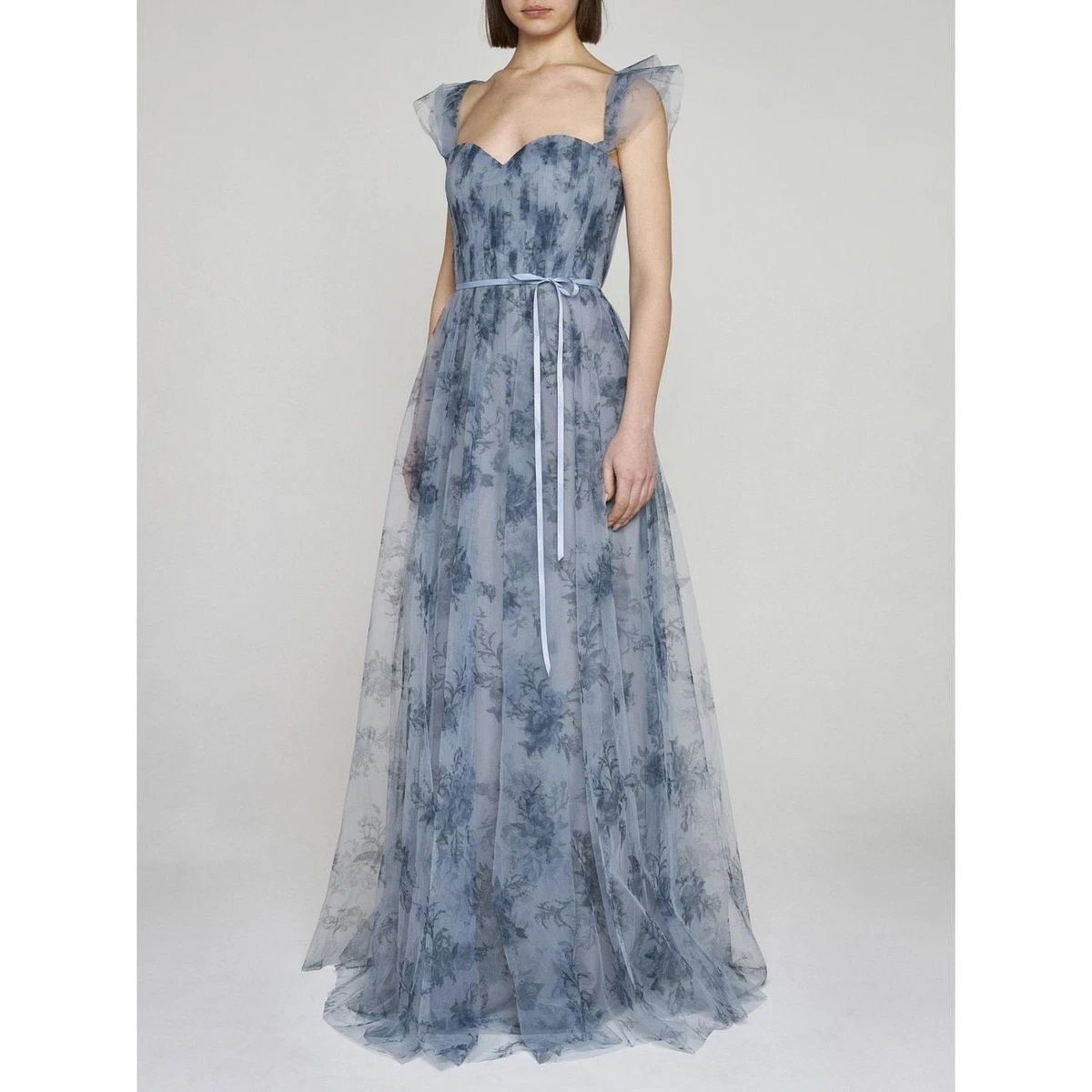 chinese dress ladies Strapless midi dress with bird and flower print, Garden of Eden