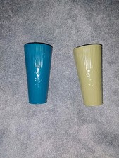 Two Tone Green Metal Plant Pot /Flower Pot New And Unused