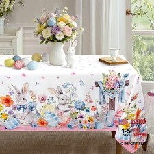 Easter Tablecloth Rectangle 60" x 84" - 84" x 60" - Pink