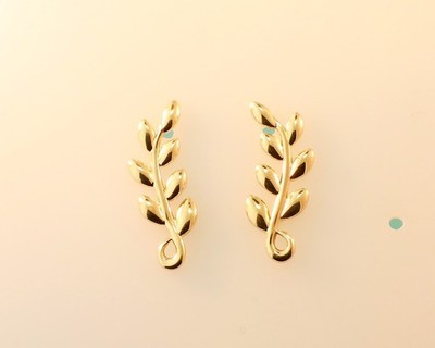 Tiffany & Co Paloma Picasso Olive Leaf Climber Earrings Yellow Gold No Diamond