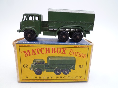 VINTAGE MATCHBOX LESNEY No.62a AEC GENERAL SERVICE TRUCK IN ORIGINAL BOX 1959