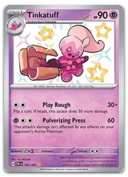Tinkatuff 166/091 Paldean Fates Shiny Rare