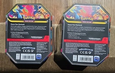 2 Pokemon TCG Mega Charizard X + Y ex Tin Bundle Sealed New | eBay