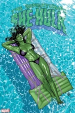 She Hulk Pool Float Poster print 11"x17" home decor