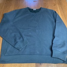 Eddie Bauer Men's XXL Green Fleece Lined Crew Neck Pullover Warm Sweatshirt