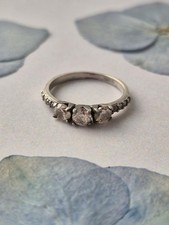 Vintage Silver Cubic Zirconia Ring