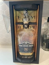 Whistlepig BOSS HOG X The Commandments BOX & BOTTLE Unrinsed Rye Whiskey EMPTY