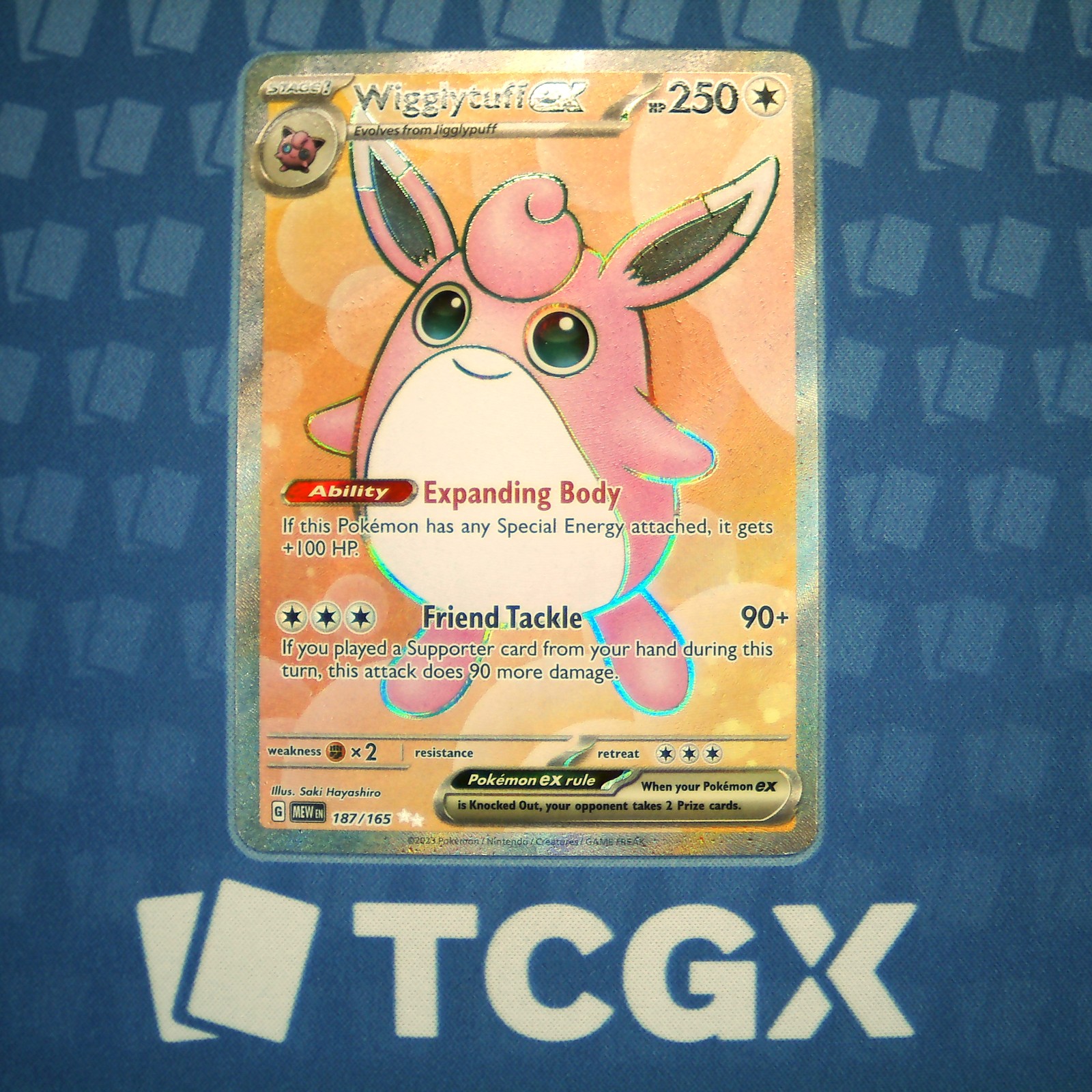 Pokemon - Wigglytuff ex - 187/165 - SV: Scarlet & Violet 151 - Holo - Ult NM
