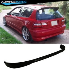For 92-95 Honda Civic Hatchback Type-r Style Rear Bumper Diffuser Lip Spoiler Pu For 92-95 Honda Civic Hatchback Type-r Style Rear Bumper Diffuser Lip Spoiler Pu