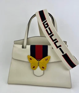 Sac Gucci Linea moyen totem toile rayé jaune papillon poignée supérieure Pr One
