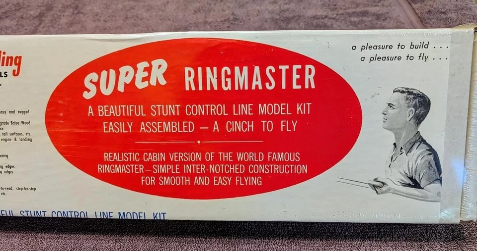 NOVO NA CAIXA MODELOS ESTERLINOS SUPER RINGMASTER, EM KIT ENVOLTÓRIO RETRÁTIL S8, 42" ENVERGADURA - Imagem 3 de 4