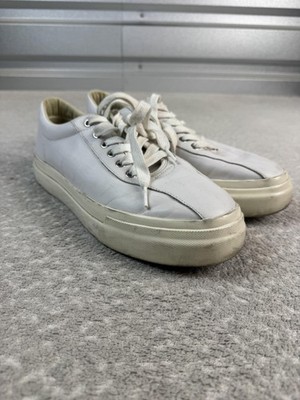Stepney Workers Club Shoes Mens Size 11 White Leather Lace Up Low Top Sneakers