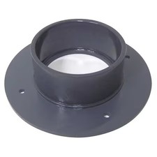 Plastic Supply Pvcf04 Flange Adapter, 4 In Duct Dia, Type I Pvc, 8-1/2" L,