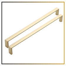 Brushed Gold Cabinet Pulls 224mm 10 Pack for Kitchen Dresser