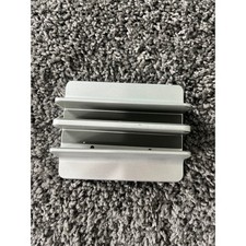 Aluminum Vertical Laptop Stand Adjustable Double Slot Desktop Holder Silver