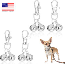 4 Pcs Bells for Dog Collars, Mini Dog Collar Bell, Pet Pendant Accessories Train