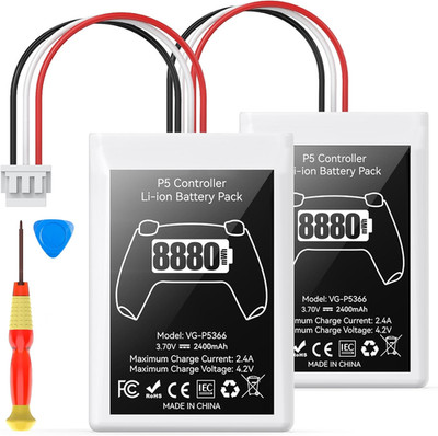 2Pk PS5 Controller Battery 8880Mwh High Capacity Controller Battery Replacement
