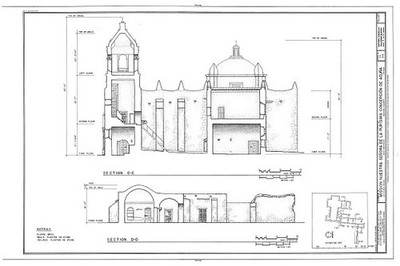 HABS TEX,15-SANT.V,1- sheet 7 12 - Mission Nuestra Senora de La Purisima