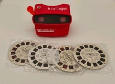 Red 3D View-Master, Working, Plus 4 Assorted Reels