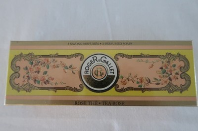 Vintage Roger Gallet Seife Rose The 3x100g Originalverpackt in Folie